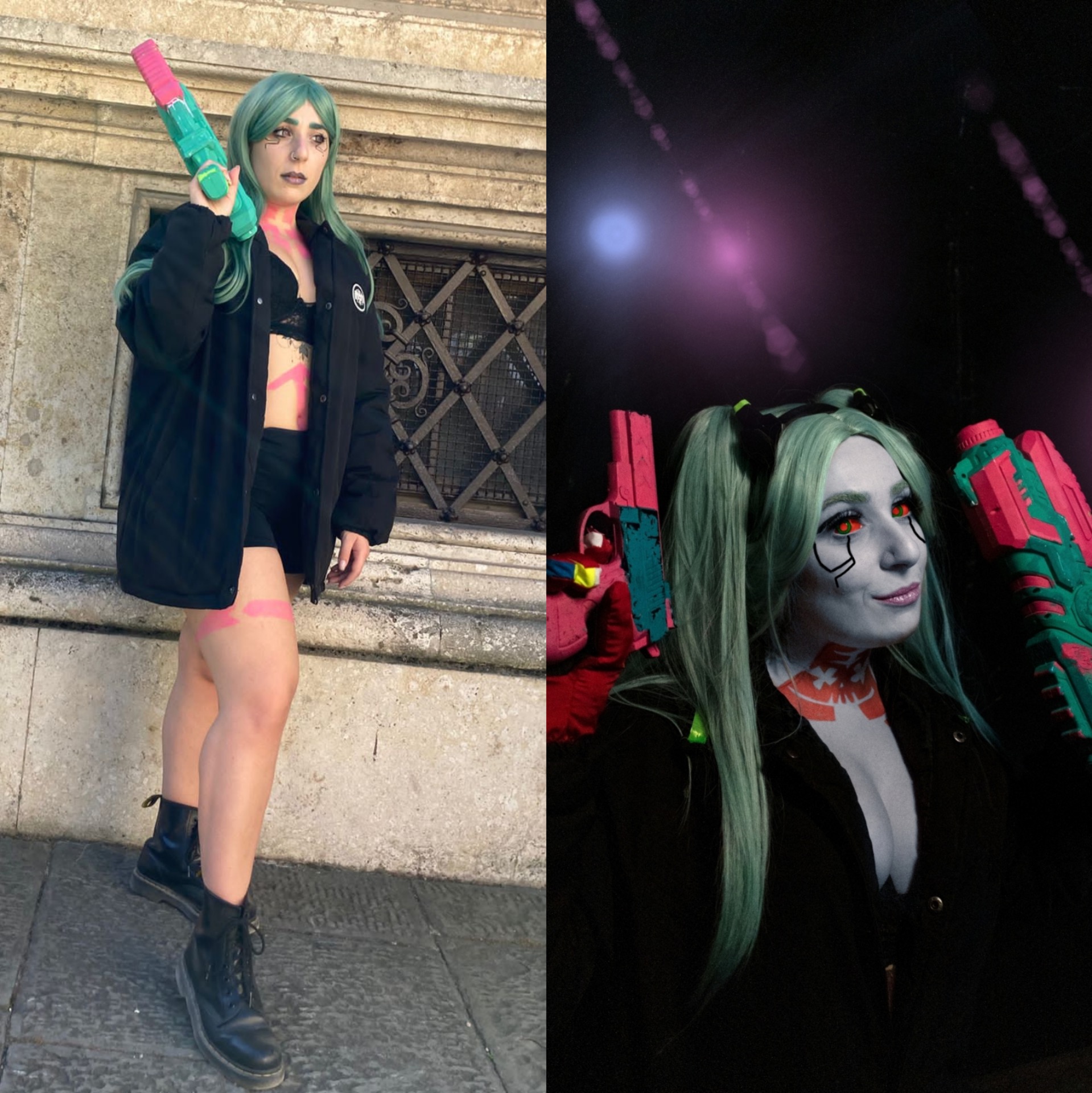@rosenrot.cosplay con il glow up della sua Rebecca da Cyberpunk: Edgerunners.