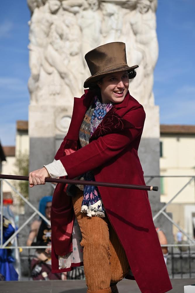 @sgnapcosplay durante l’esibizione del suo Willy Wonka al Ludicomix.